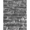 Tapet caramida rustic lavabil, negru, gri, imitations2 6318-15