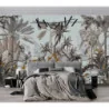 Fototapet fara imbinari Light Jungle Landscape With Tropical Trees And Plants