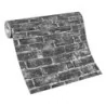 Tapet caramida rustic lavabil, negru, gri, imitations2 6318-15
