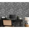 Tapet caramida rustic lavabil, negru, gri, imitations2 6318-15