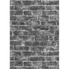 Tapet caramida rustic lavabil, negru, gri, imitations2 6318-15
