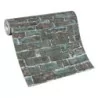 Tapet caramida rustic lavabil, maro, albastru, imitations2 6318-18