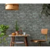 Tapet caramida rustic lavabil, maro, albastru, imitations2 6318-18