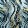 Tapet Autocolant Decorativ model Abstract Turcoaz-Auriu 106 x 300cm TC-99003