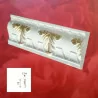 Bagheta Decorativa Polistiren alb auriu B-17 Gold