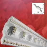 Bagheta polistiren alb auriu B-23 Gold
