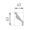 Bagheta decorativa Polistiren cu model B-16