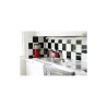 Autocolant decorativ cu Carouri alb-negru 45cm X 15ml