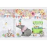 Fototapet fara imbinari Watercolor Animals Fantasy