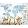 Fototapet fara imbinari World Tour Map