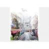 Fototapet fara imbinari Paris Watercolor City Scape