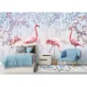 Fototapet fara imbinari Flamingo Și Flori