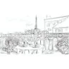 Fototapet fara imbinari Paris Drawing