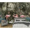 Fototapet fara imbinari Flamingo Home