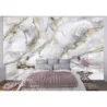 Fototapet fara imbinari Fluid Art Gold And Gray