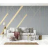 Fototapet fara imbinari Dream Abstraction Line Gold