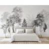 Fototapet fara imbinari Dream Forest Black and White