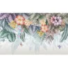 Fototapet fara imbinari Dream Butterflies With Tropical Flowers