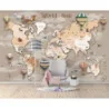 Fototapet fara imbinari Dream Retro World Map