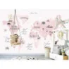 Fototapet fara imbinari Dream Pink World Map