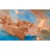 Fototapet fara imbinari Dream Blue Gold Marbling Pattern