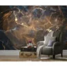 Fototapet fara imbinari Dream Black Galaxy Fluid Art