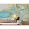 Fototapet fara imbinari Dream Shiny Teal Background