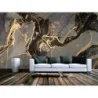 Fototapet fara imbinari Dream Darkened Golden Fluid Art