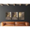 Tablou Painting Grey Gold Pattern 3xL60xH100cm