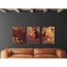 Tablou Red Golden Night Sky 3xL60xH100cm