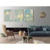Tablou Turquoise Alcohol Ink 3xL60xH100cm