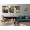 Tablou Dark Background With Golden Gradients 3xL60xH100cm