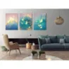 Tablou Turquoise Sea 3xL60xH100cm