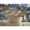 Fototapet fara imbinari Abstract Golden Leaves