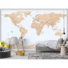 Fototapet fara imbinari Relief World Map
