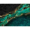 Fototapet fara imbinari Malachite Green With Gold Glitter