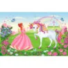 Fototapet fara imbinari Princess And Unicorn