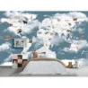 Fototapet fara imbinari Children's Map In The Clouds