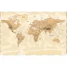 Fototapet fara imbinari Beige World Map