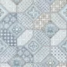 Tapet faianta retro lavabil, albastru, alb, imitations2 6315-08