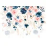Fototapet fara imbinari Pink And Dark Blue Flowers