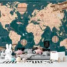 Fototapet fara imbinari Retro World Map